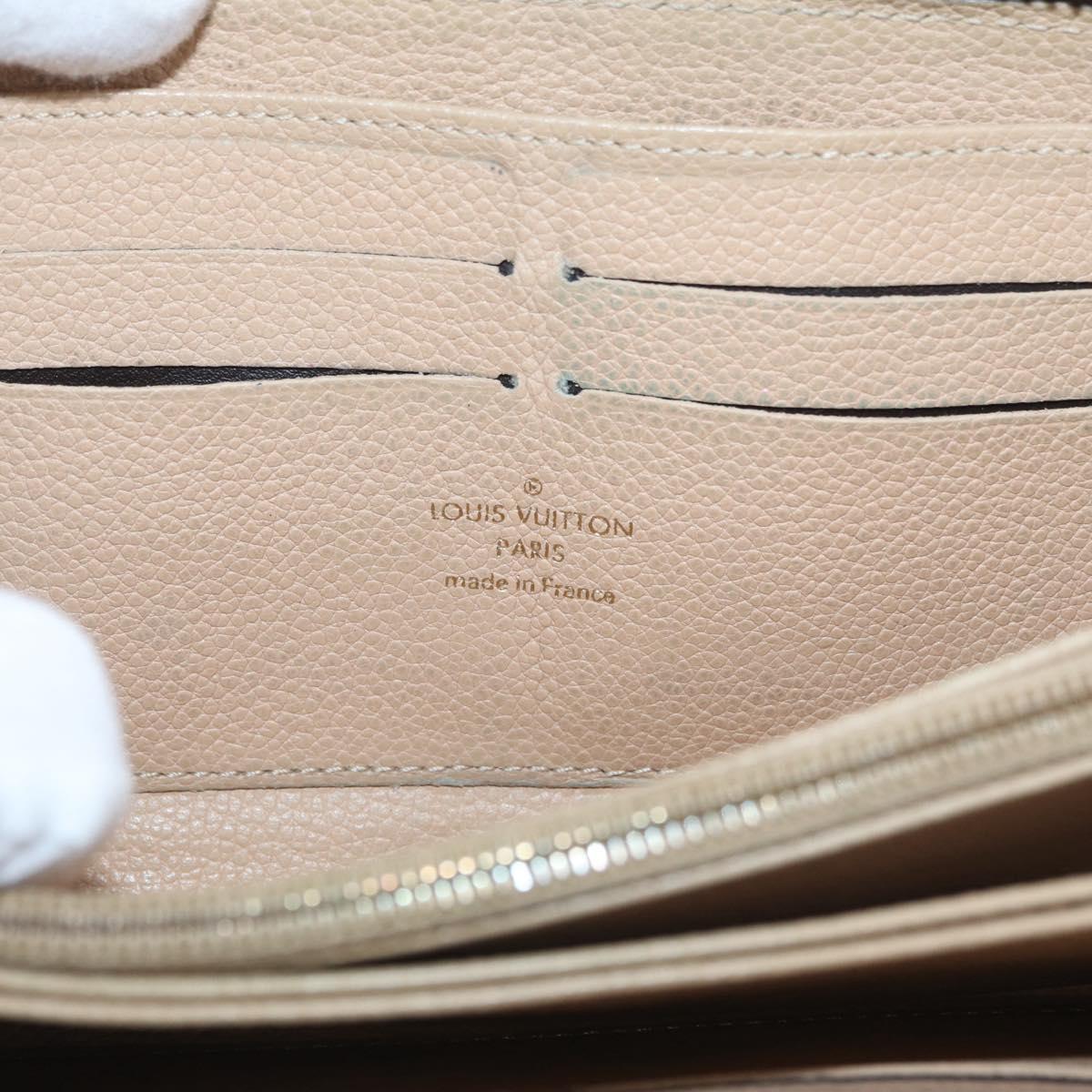 LOUIS VUITTON Empreinte Zippy Wallet Long Wallet Beige M61866 LV Auth bs33946