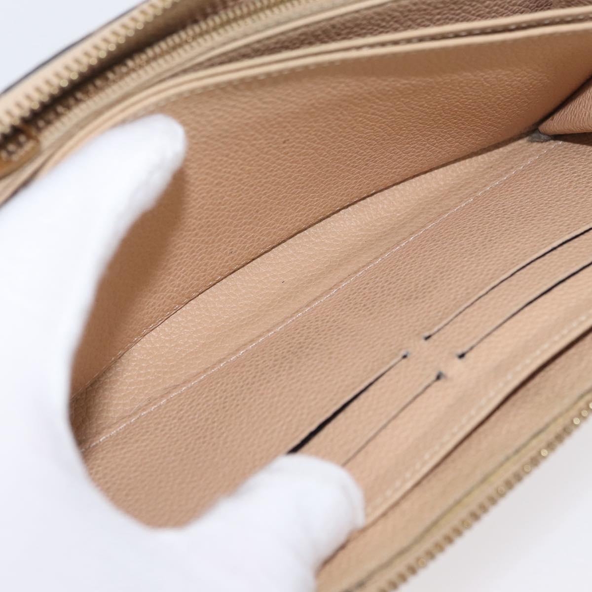 LOUIS VUITTON Empreinte Zippy Wallet Long Wallet Beige M61866 LV Auth bs33946