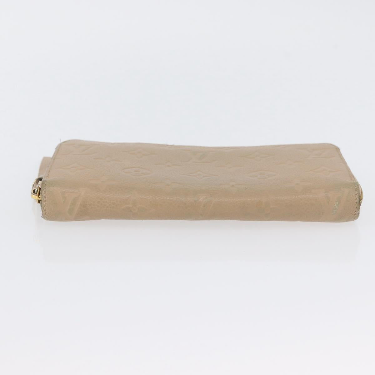 LOUIS VUITTON Empreinte Zippy Wallet Long Wallet Beige M61866 LV Auth bs33946