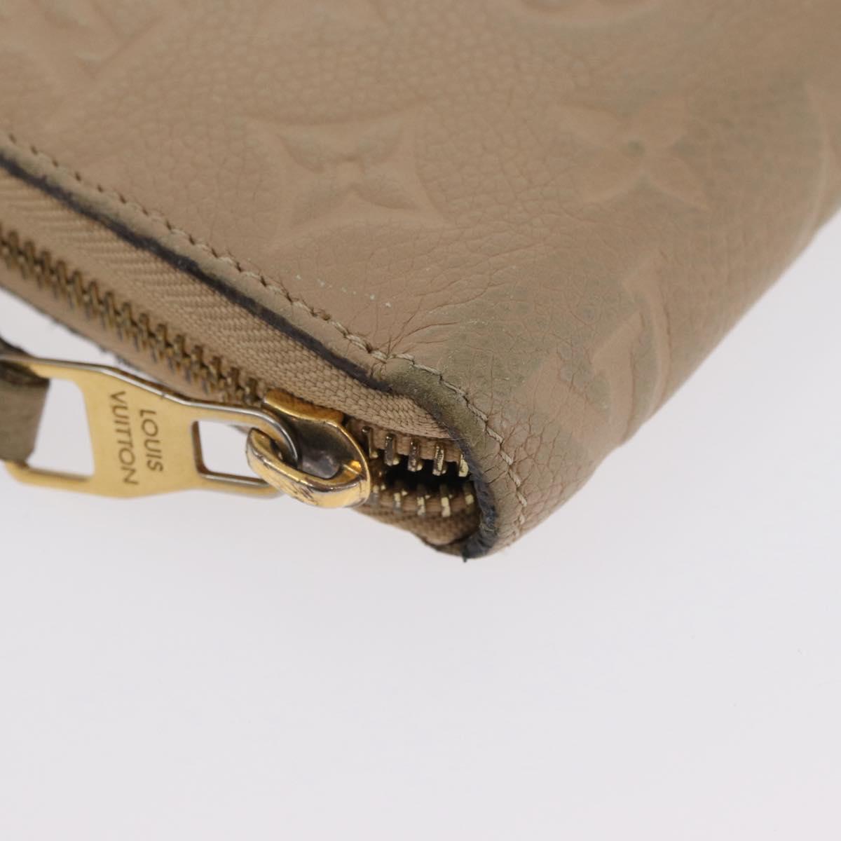 LOUIS VUITTON Empreinte Zippy Wallet Long Wallet Beige M61866 LV Auth bs33946