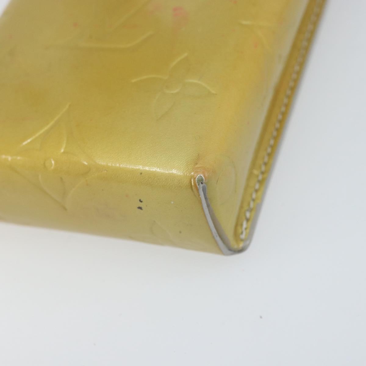 LOUIS VUITTON Monogram Vernis Green Cigarette Case Gris LV Auth bs33952