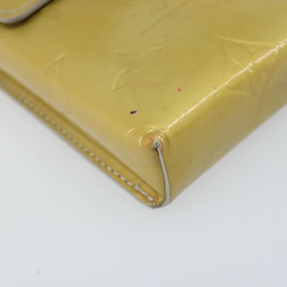 LOUIS VUITTON Monogram Vernis Green Cigarette Case Gris LV Auth bs33952