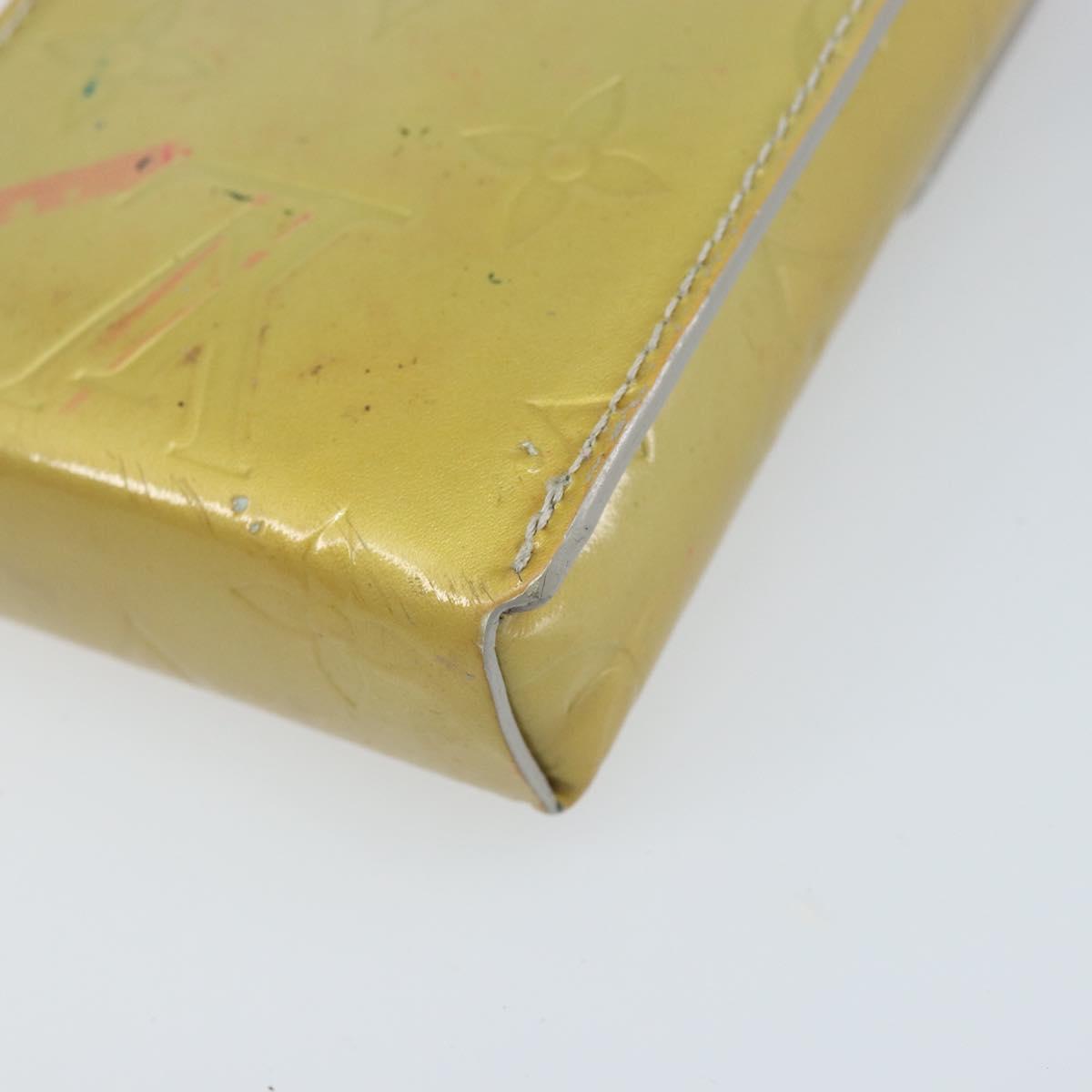 LOUIS VUITTON Monogram Vernis Green Cigarette Case Gris LV Auth bs33952