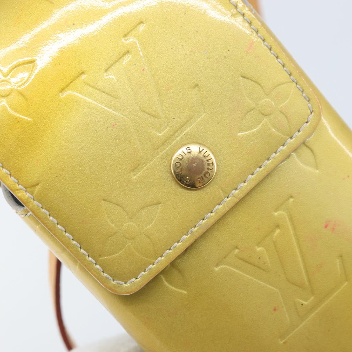 LOUIS VUITTON Monogram Vernis Green Cigarette Case Gris LV Auth bs33952