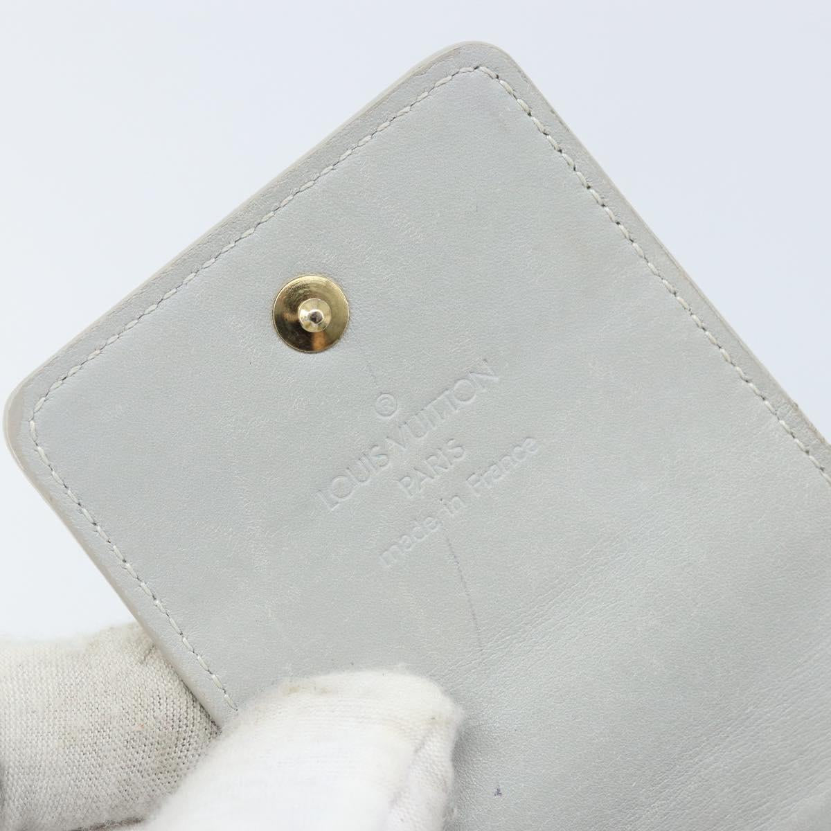 LOUIS VUITTON Monogram Vernis Green Cigarette Case Gris LV Auth bs33952