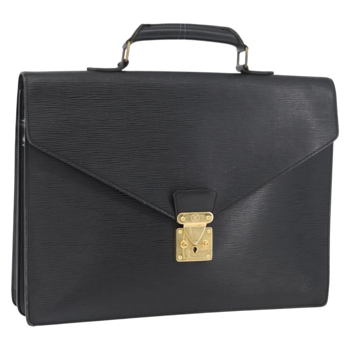 LOUIS VUITTON Epi Serviette Conseiller Business Bag Black M54422 LV Auth bs33953
