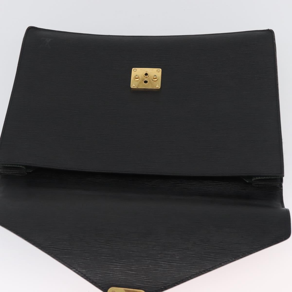 LOUIS VUITTON Epi Serviette Conseiller Business Bag Black M54422 LV Auth bs33953