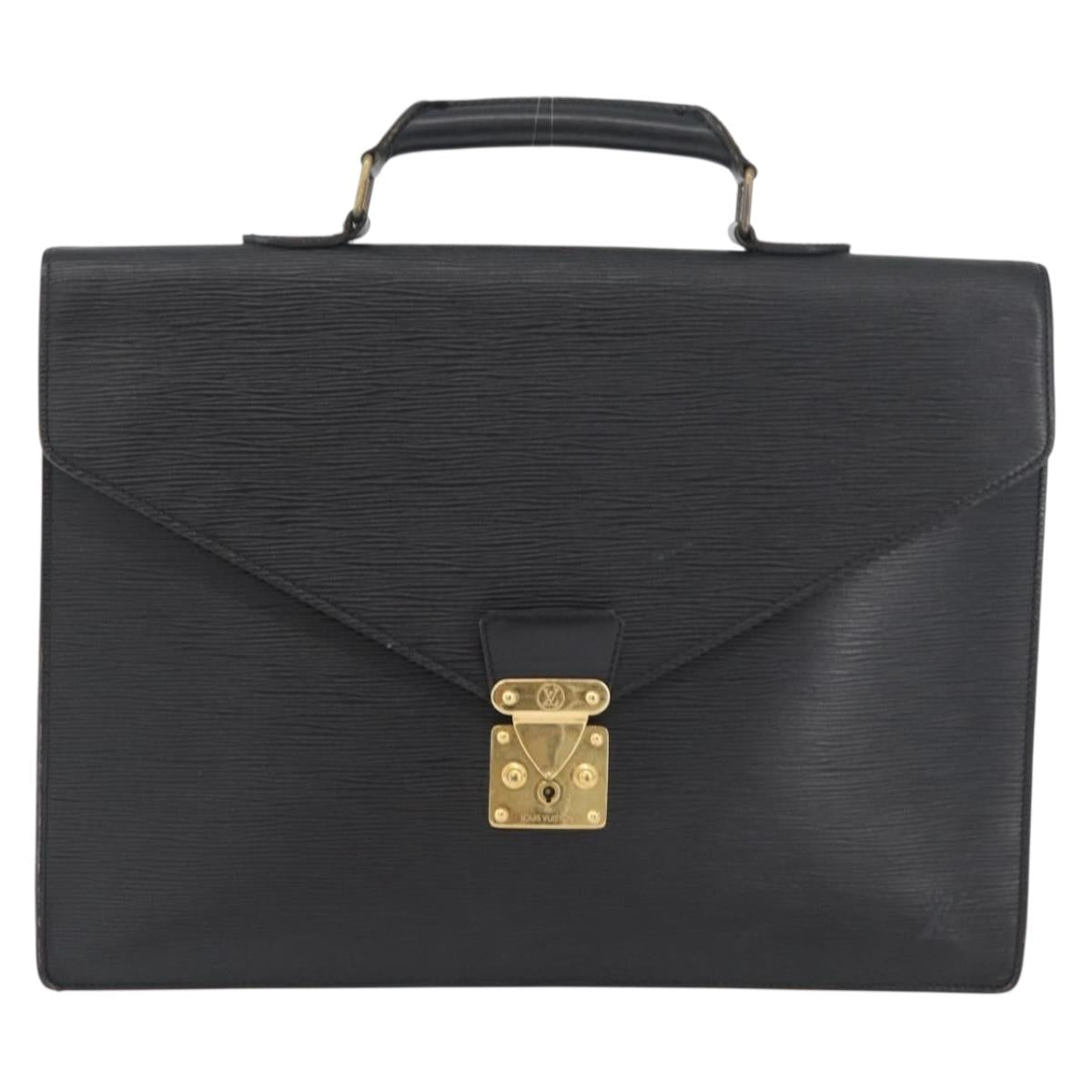 LOUIS VUITTON Epi Serviette Conseiller Business Bag Black M54422 LV Auth bs33953