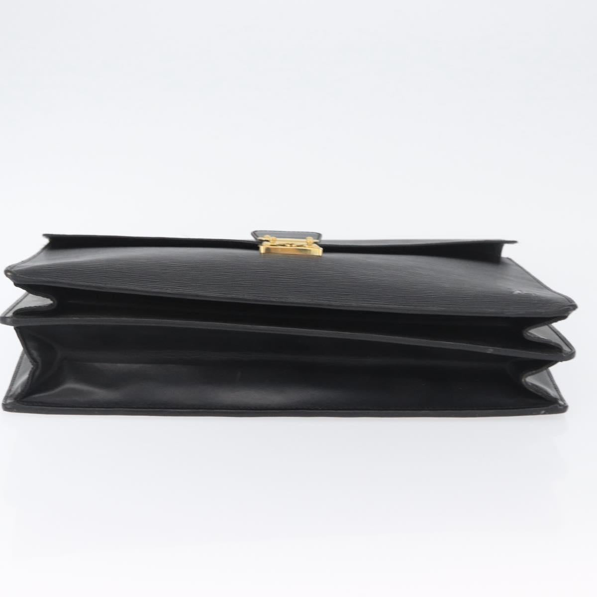 LOUIS VUITTON Epi Serviette Conseiller Business Bag Black M54422 LV Auth bs33953
