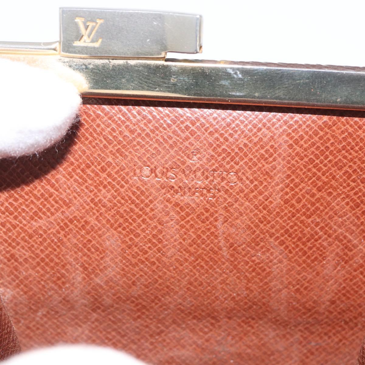 LOUIS VUITTON Monogram Porte Monnaie French Purse Wallet LV Auth bs33957