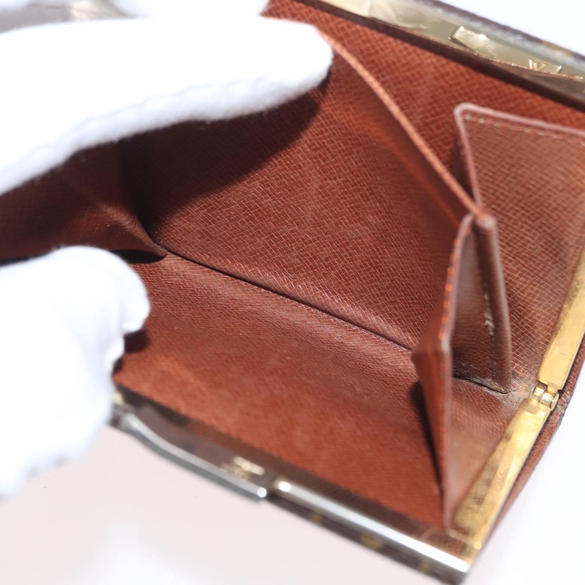 LOUIS VUITTON Monogram Porte Monnaie French Purse Wallet LV Auth bs33957
