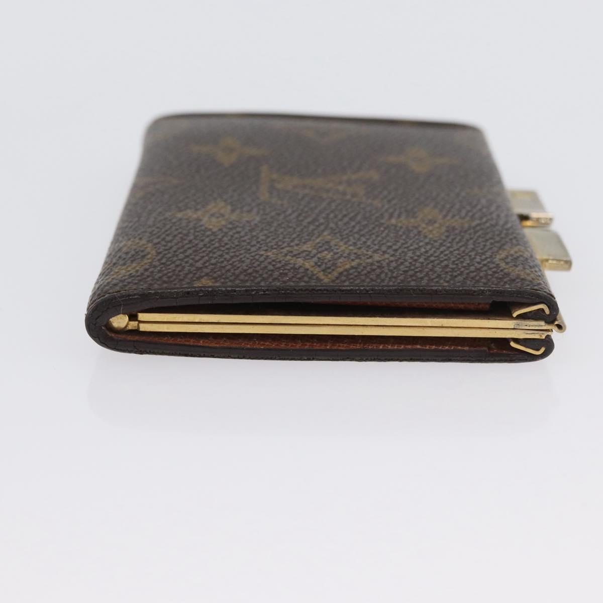 LOUIS VUITTON Monogram Porte Monnaie French Purse Wallet LV Auth bs33957