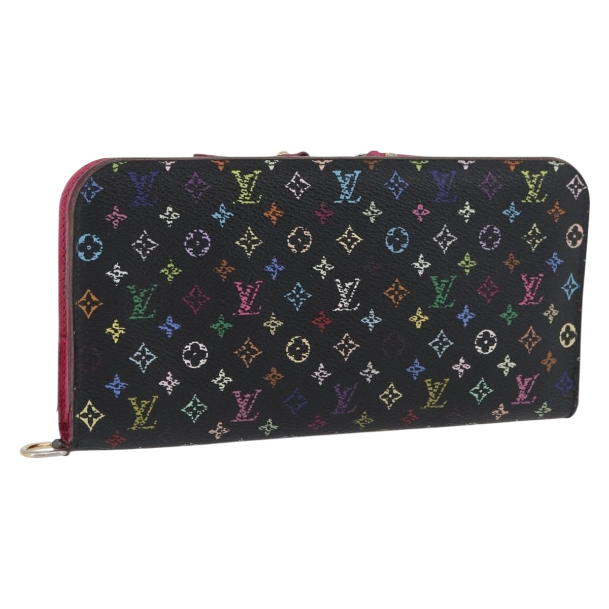 LOUIS VUITTON Multicolor Portefeuille Insolite Wallet Black M93754 Auth bs33961