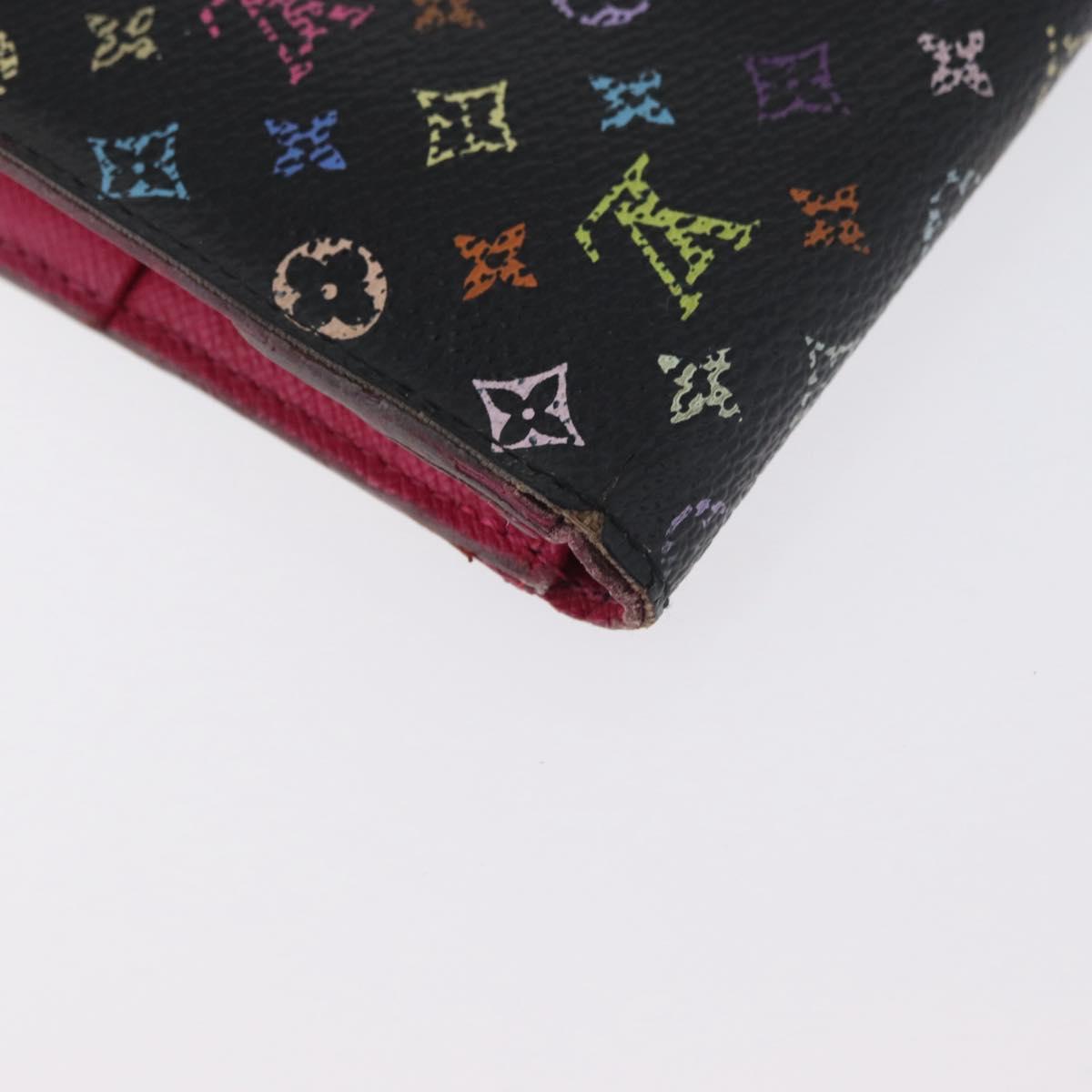 LOUIS VUITTON Multicolor Portefeuille Insolite Wallet Black M93754 Auth bs33961