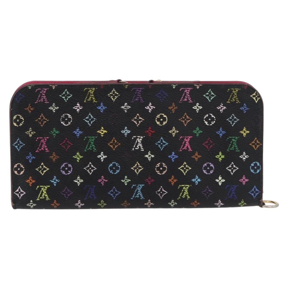 LOUIS VUITTON Multicolor Portefeuille Insolite Wallet Black M93754 Auth bs33961