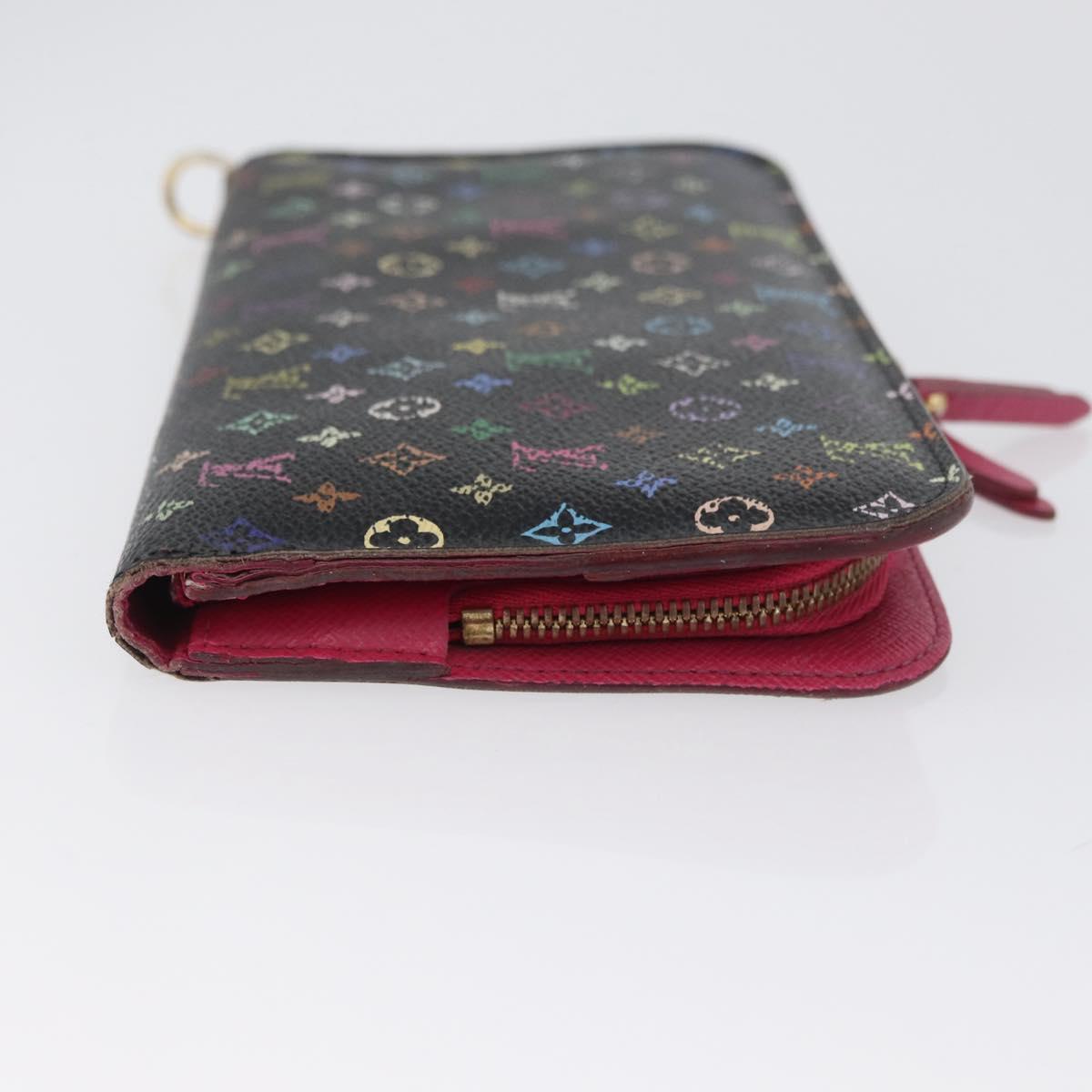 LOUIS VUITTON Multicolor Portefeuille Insolite Wallet Black M93754 Auth bs33961