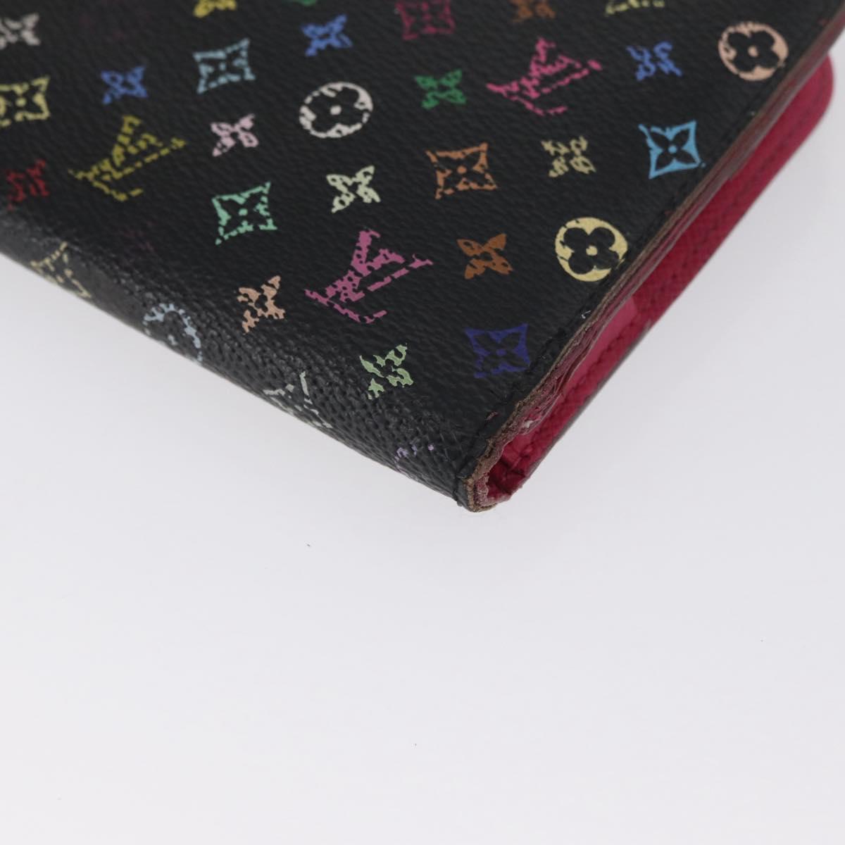 LOUIS VUITTON Multicolor Portefeuille Insolite Wallet Black M93754 Auth bs33961