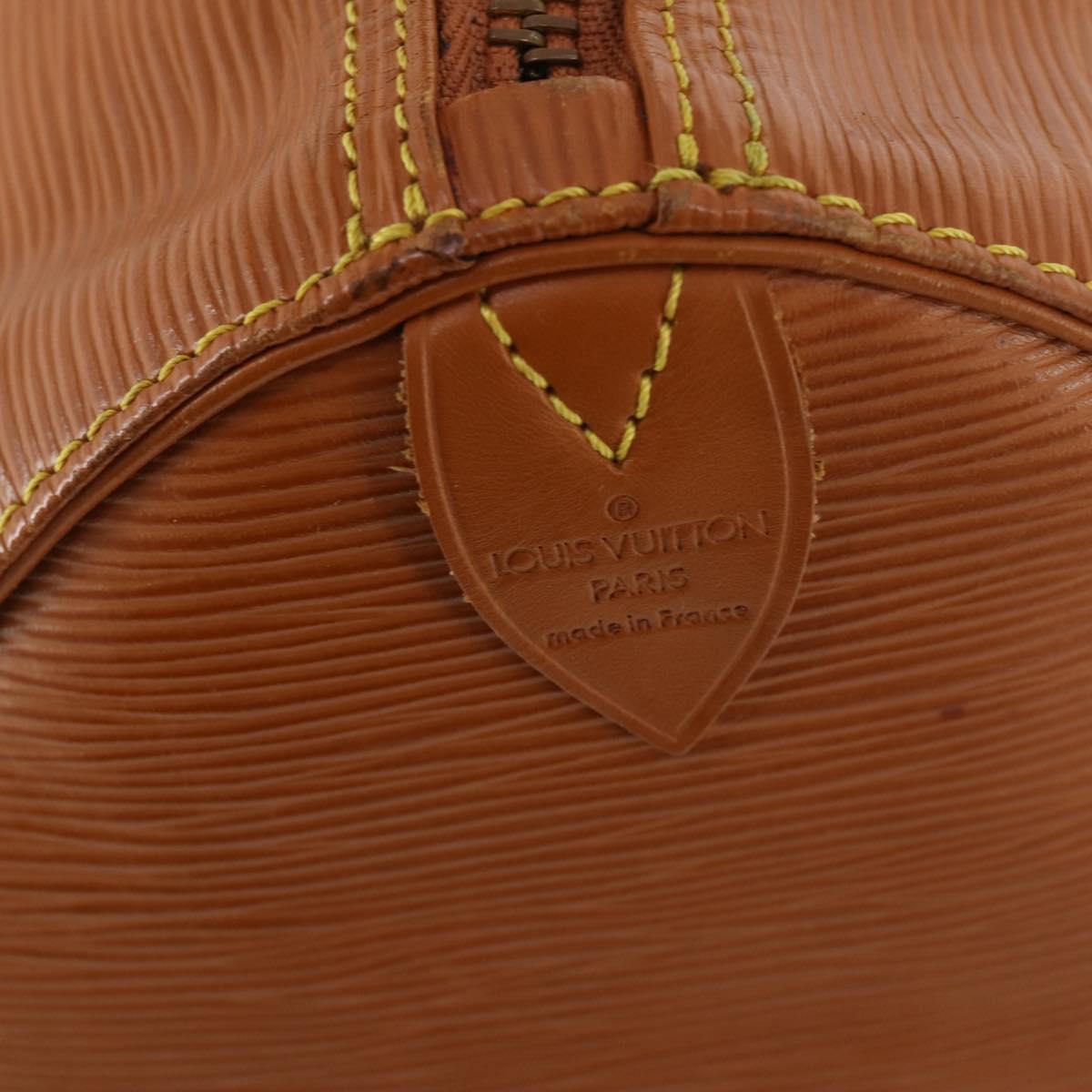 LOUIS VUITTON Epi Keepall 50 Boston Bag Brown M42968 LV Auth bs33962
