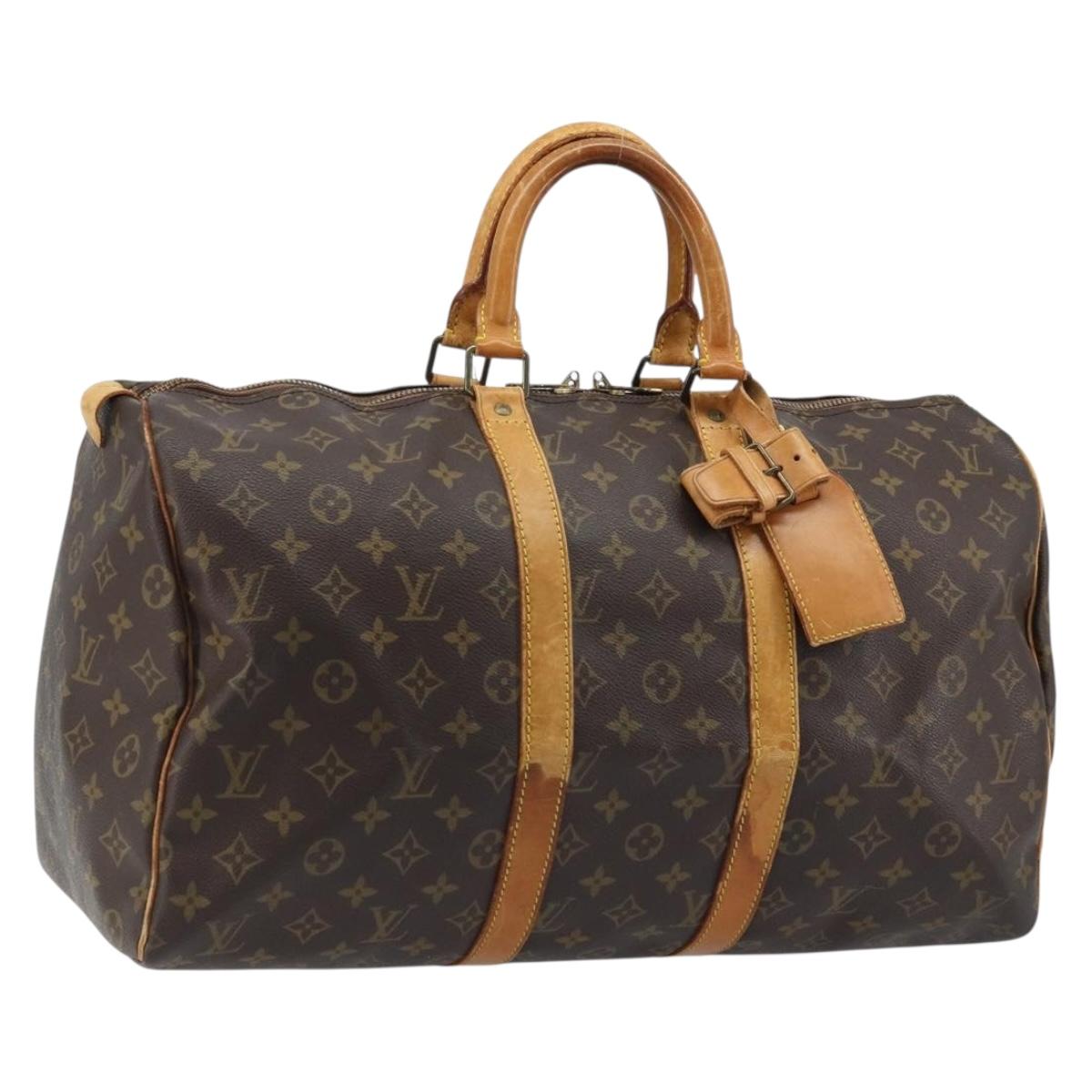 LOUIS VUITTON Monogram Keepall 45 Boston Bag M41428 LV Auth bs33963