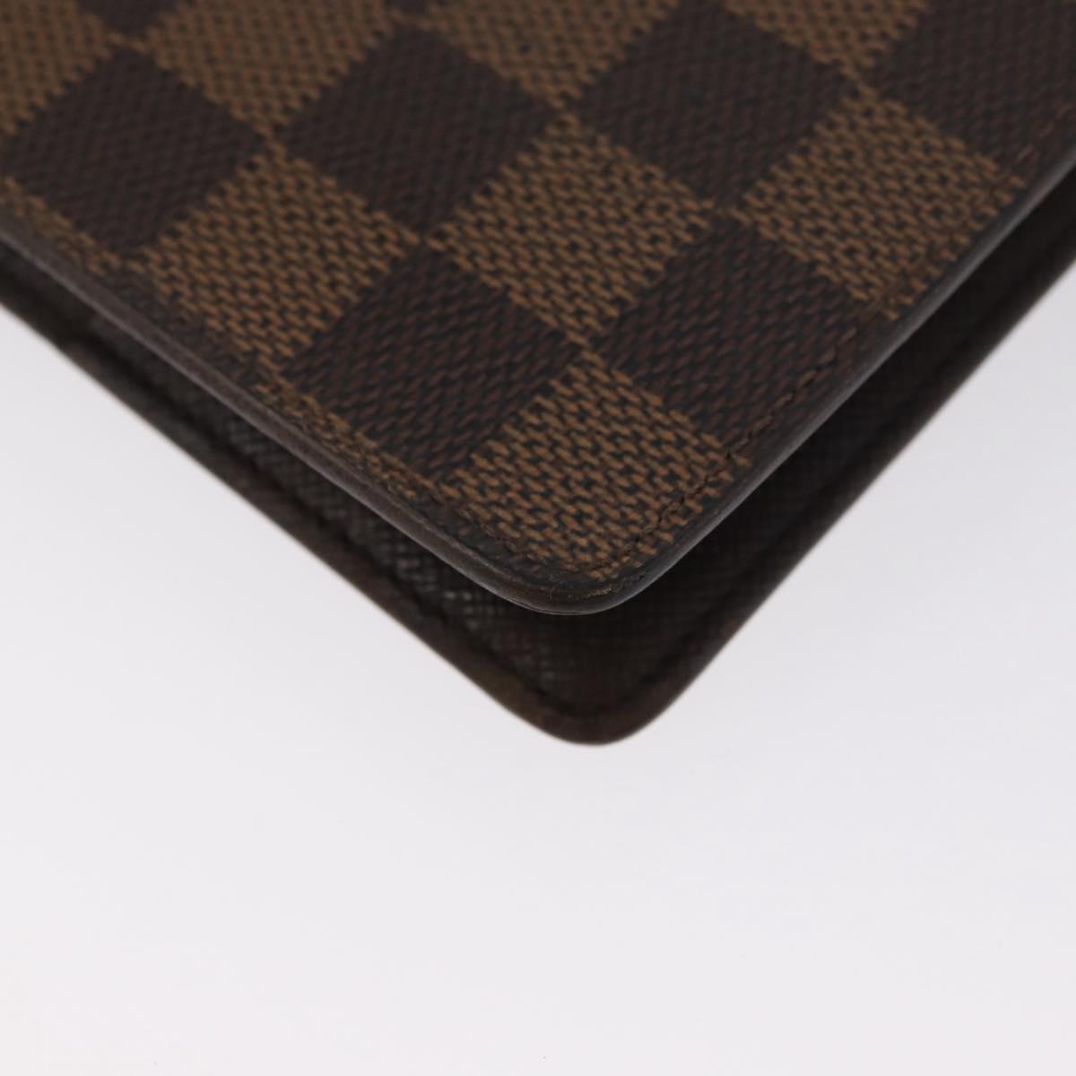 LOUIS VUITTON Damier Ebene Agenda MM Day Planner Cover R20240 LV Auth bs33964