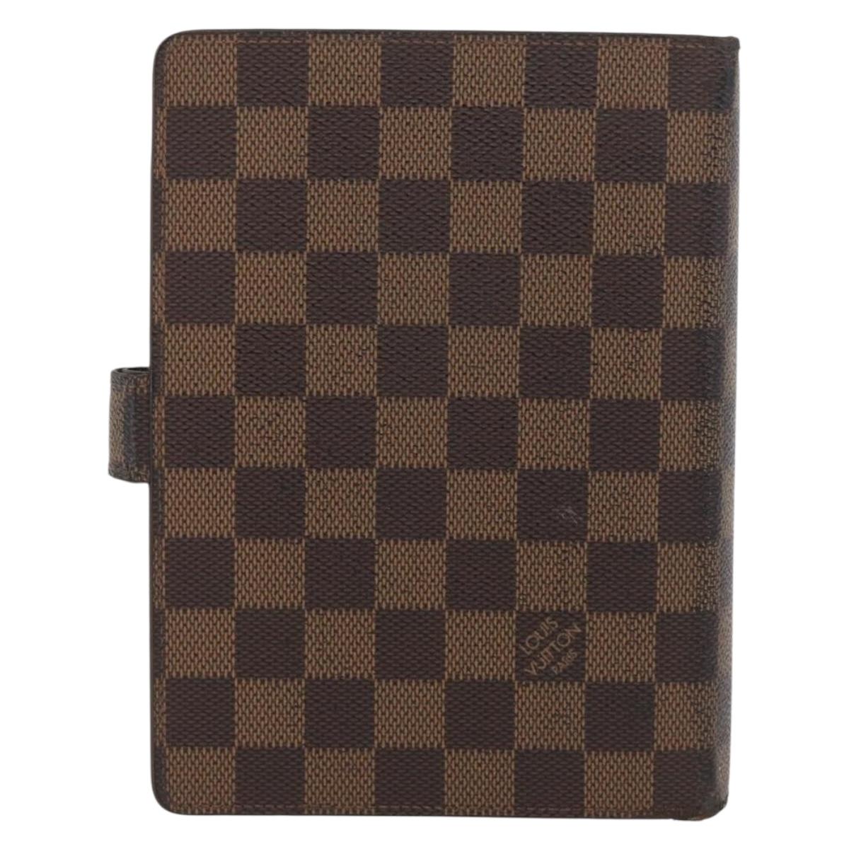 LOUIS VUITTON Damier Ebene Agenda MM Day Planner Cover R20240 LV Auth bs33964