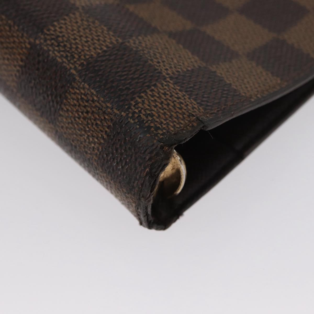 LOUIS VUITTON Damier Ebene Agenda MM Day Planner Cover R20240 LV Auth bs33964