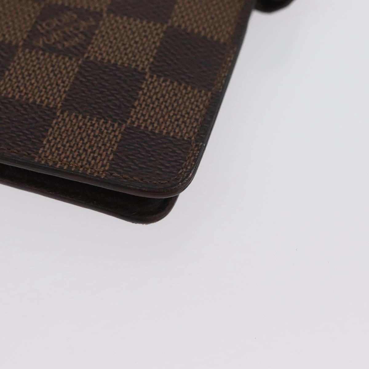 LOUIS VUITTON Damier Ebene Agenda MM Day Planner Cover R20240 LV Auth bs33964