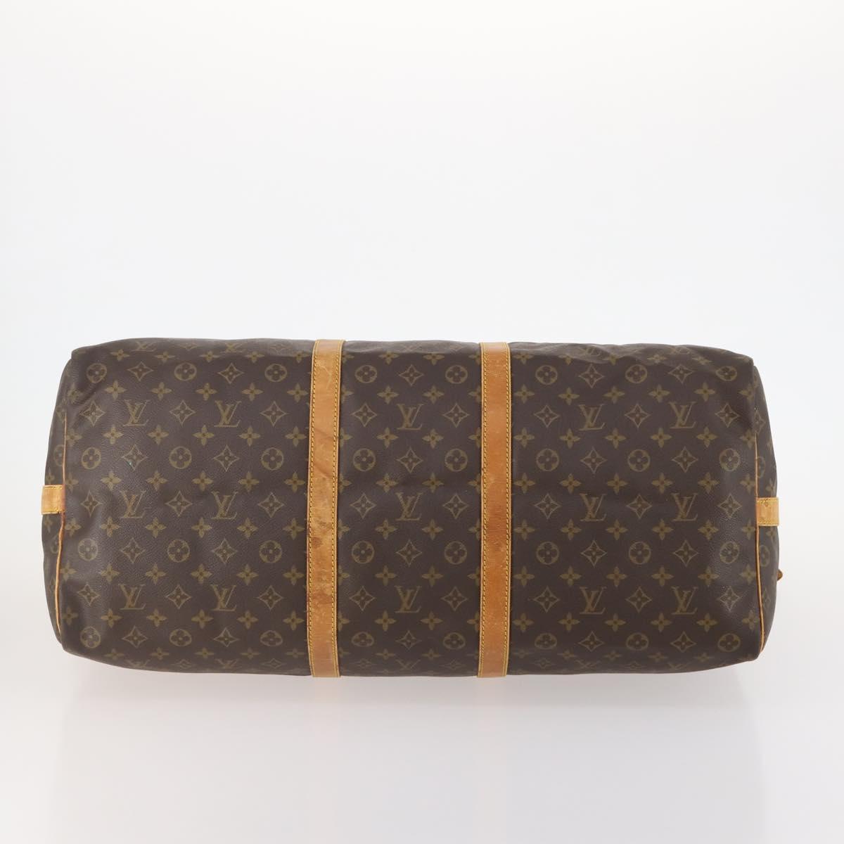 LOUIS VUITTON Monogram Keepall Bandouliere 60 Boston Bag M41412 LV Auth bs33965