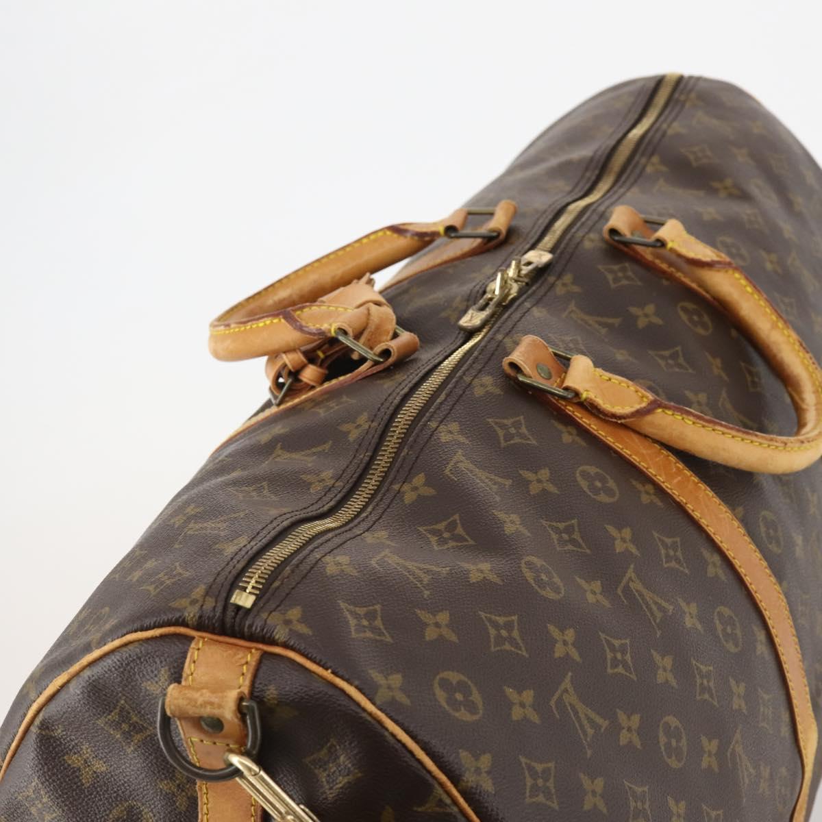 LOUIS VUITTON Monogram Keepall Bandouliere 60 Boston Bag M41412 LV Auth bs33965