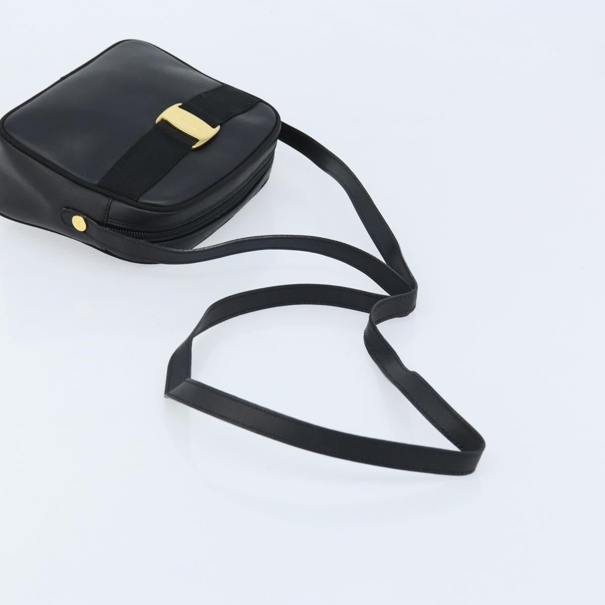 LOEWE Shoulder Bag Leather Brown Gold Auth bs33967