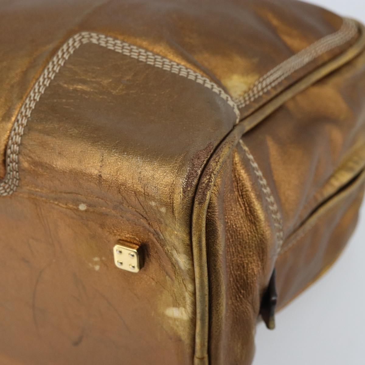 LOEWE Anagram Amazona 36 Hand Bag Leather Gold Tone Auth bs33969