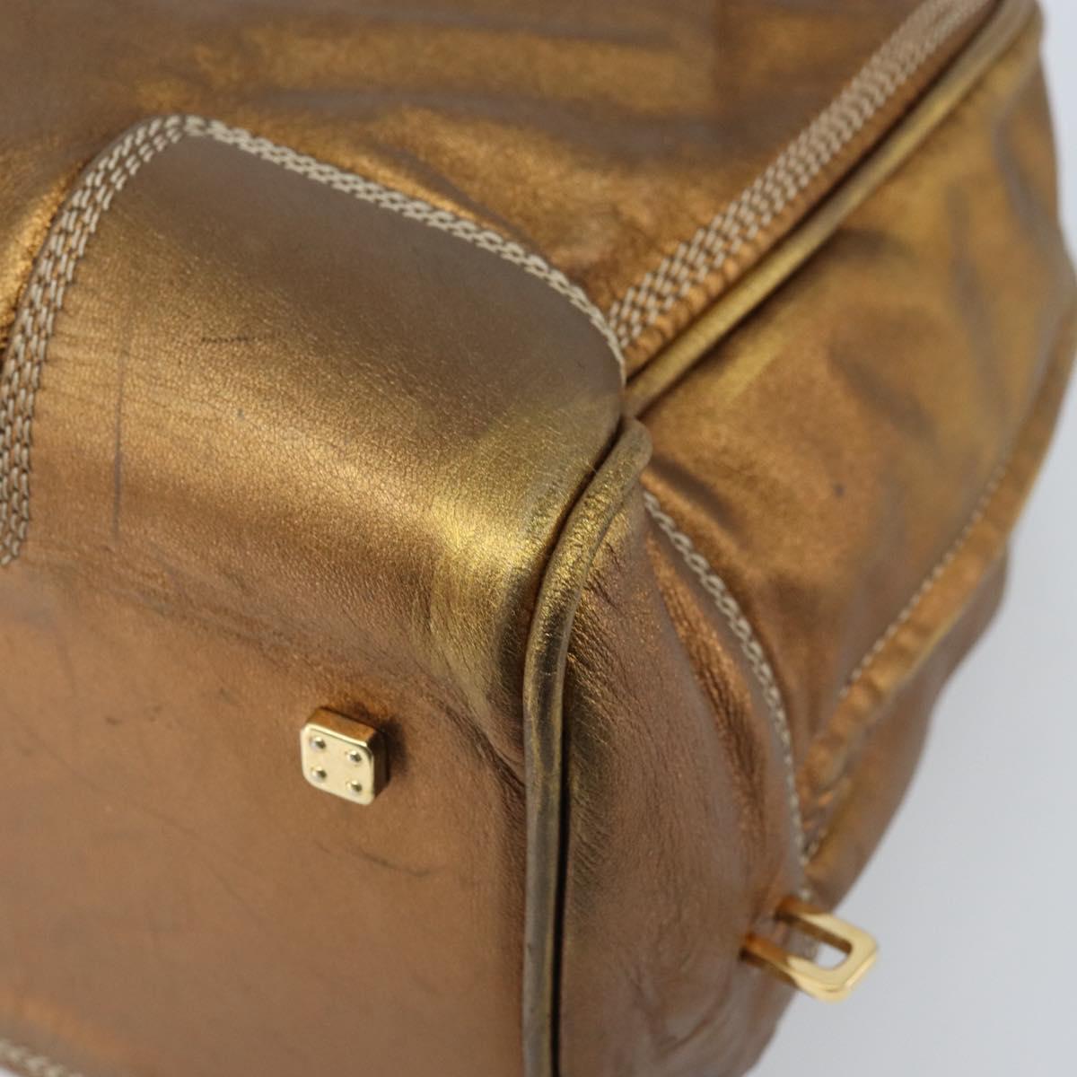 LOEWE Anagram Amazona 36 Hand Bag Leather Gold Tone Auth bs33969