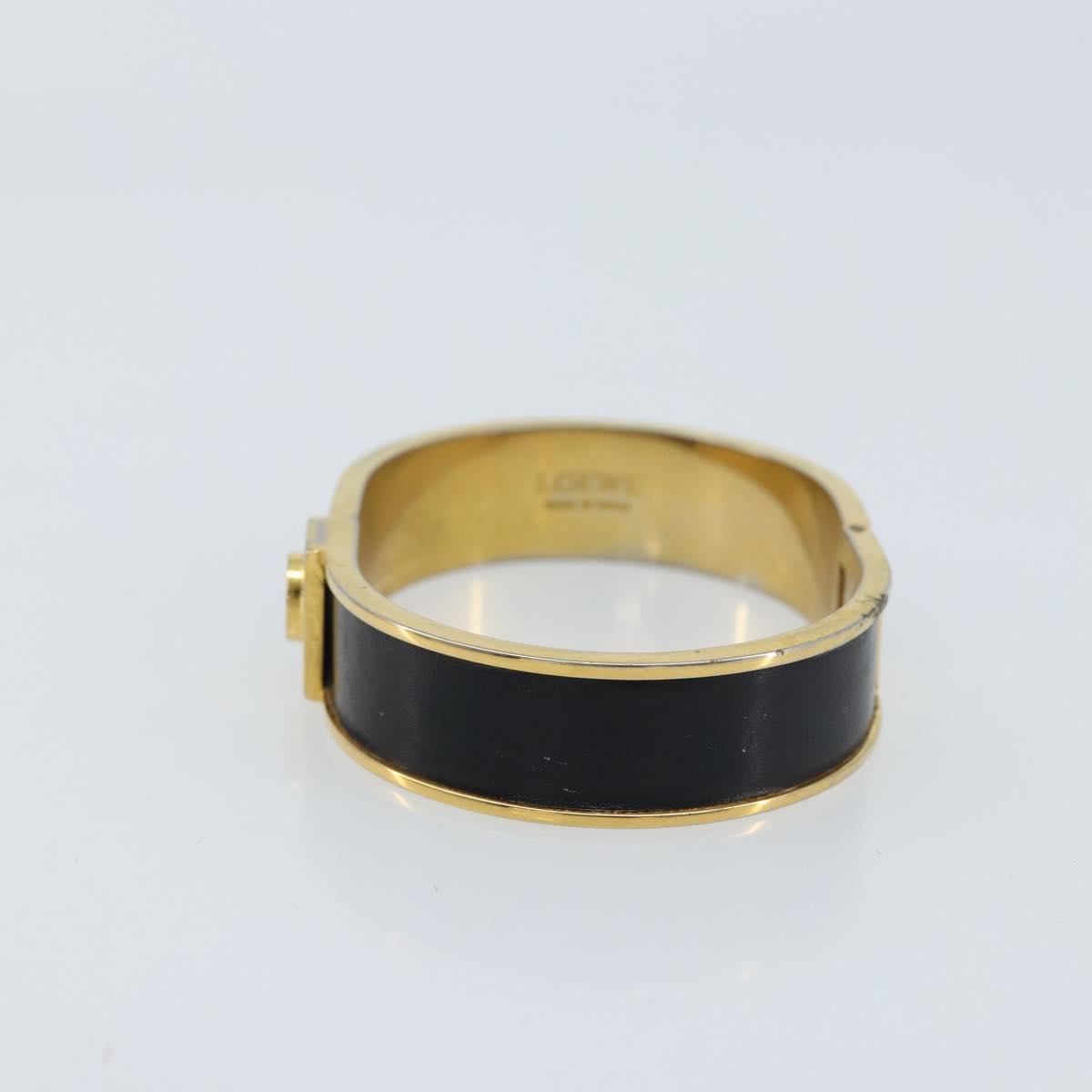 LOEWE Bangle Bracelet metal Black Auth bs33970