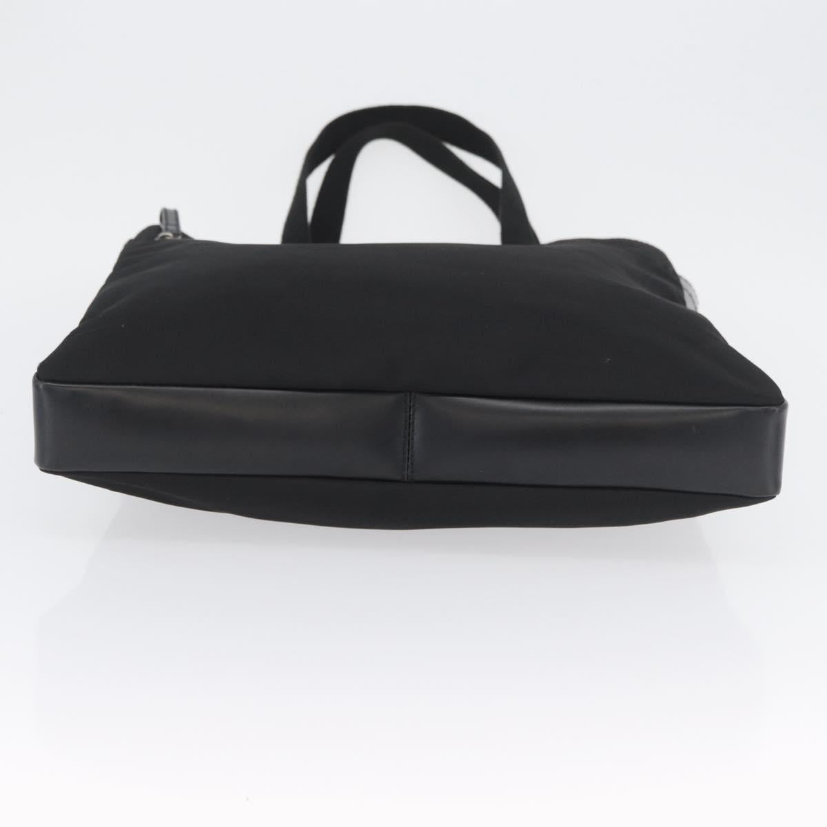 Salvatore Ferragamo Hand Bag Canvas Black Silver Auth bs33983
