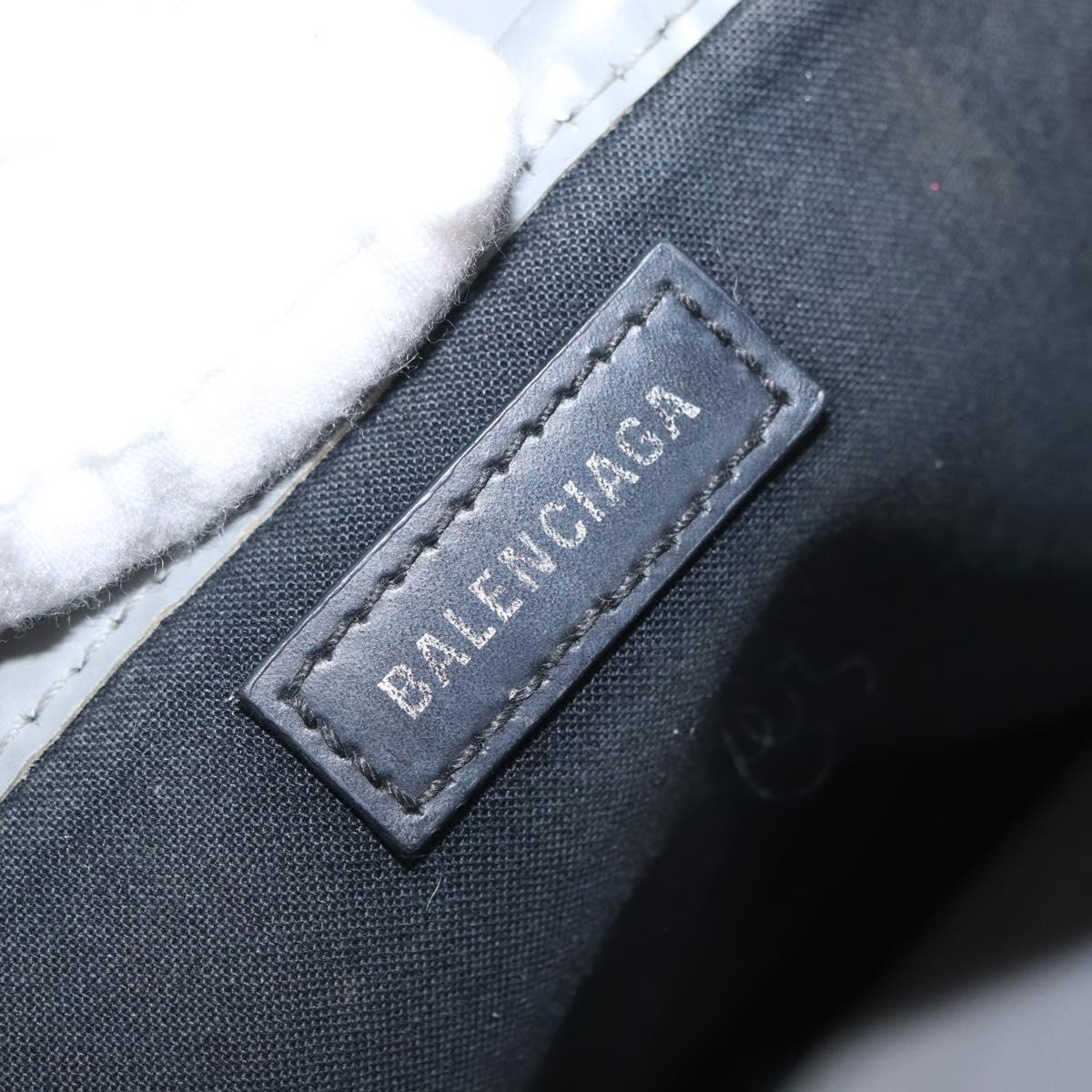 BALENCIAGA Tote Bag Canvas Leather Gray Silver 339933 Auth bs33993