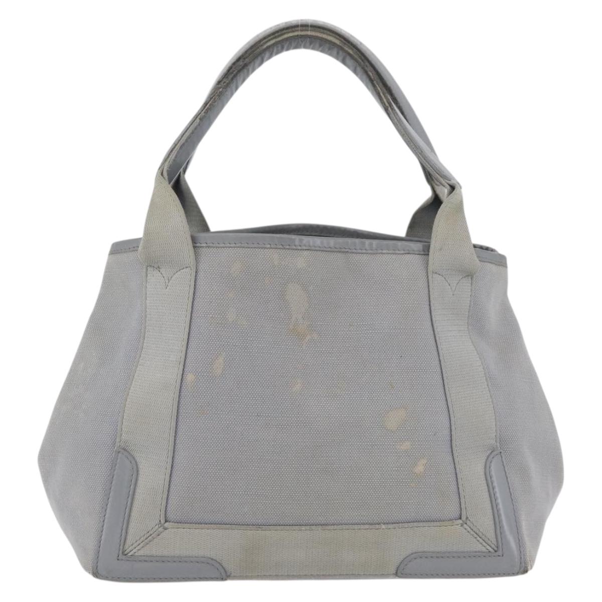 BALENCIAGA Tote Bag Canvas Leather Gray Silver 339933 Auth bs33993