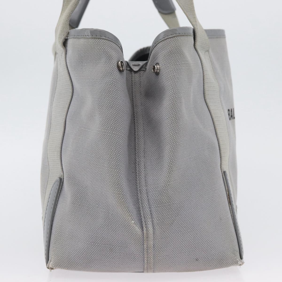 BALENCIAGA Tote Bag Canvas Leather Gray Silver 339933 Auth bs33993