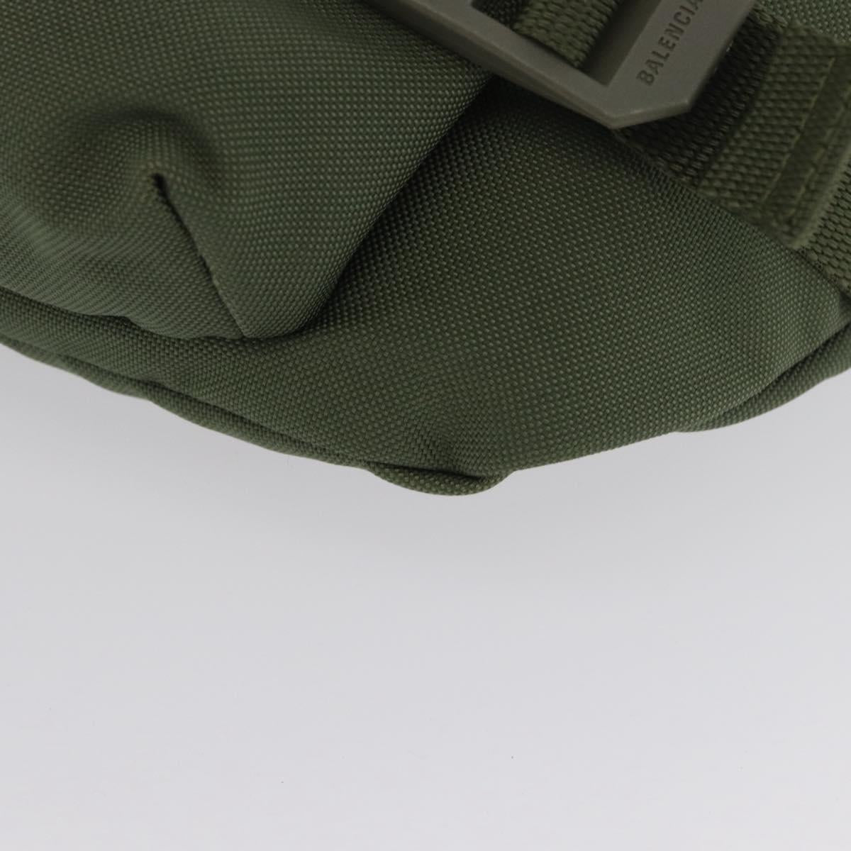 BALENCIAGA Body Bag Canvas Khaki 644035 Auth bs33995