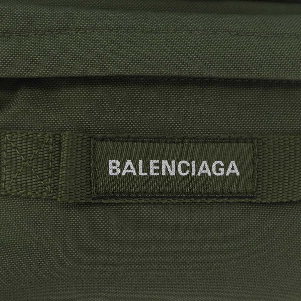 BALENCIAGA Body Bag Canvas Khaki 644035 Auth bs33995