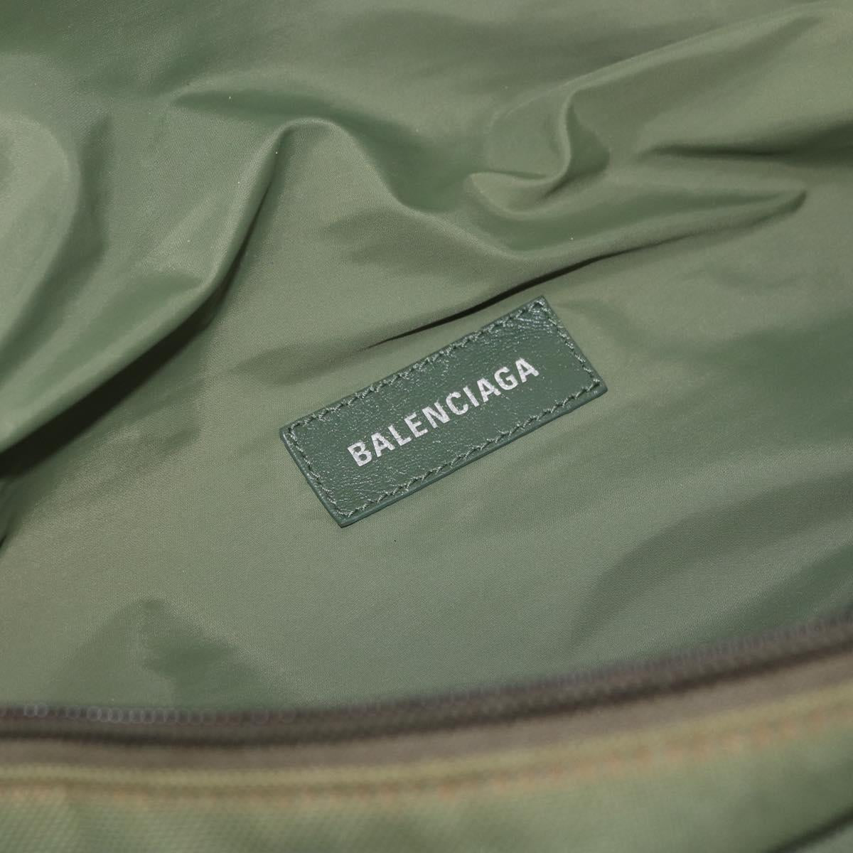 BALENCIAGA Body Bag Canvas Khaki 644035 Auth bs33995