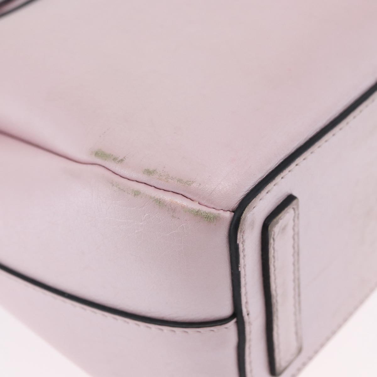 LOEWE Shoulder Bag Leather Pink Silver Auth bs33996