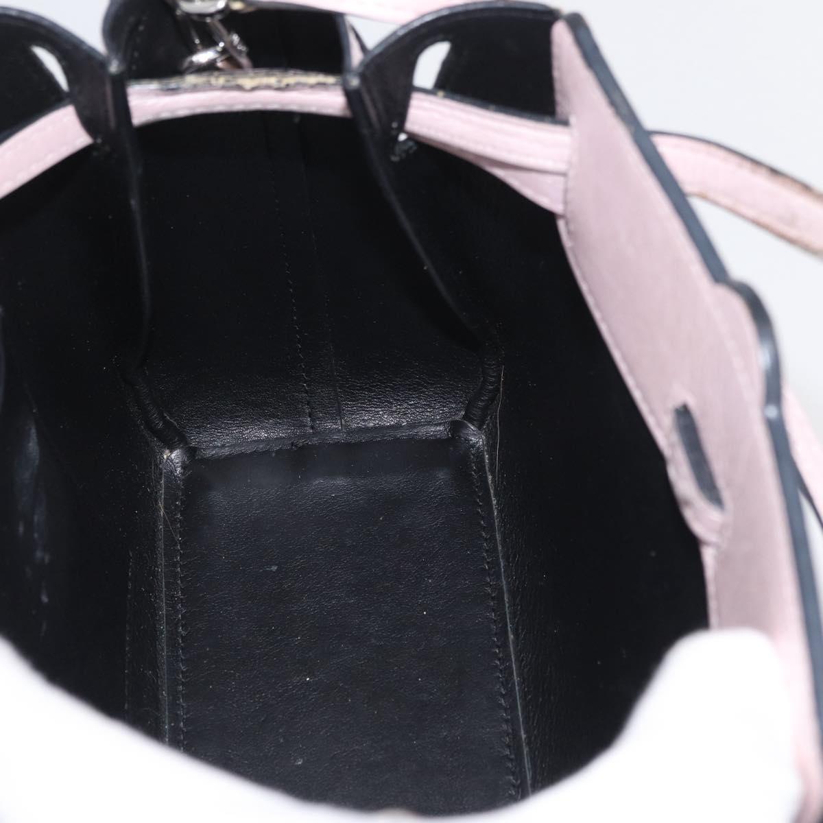 LOEWE Shoulder Bag Leather Pink Silver Auth bs33996