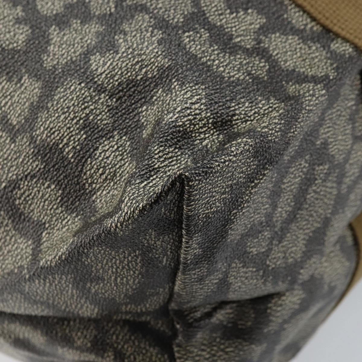 SAINT LAURENT Tote Bag PVC Canvas Gray Auth bs34002
