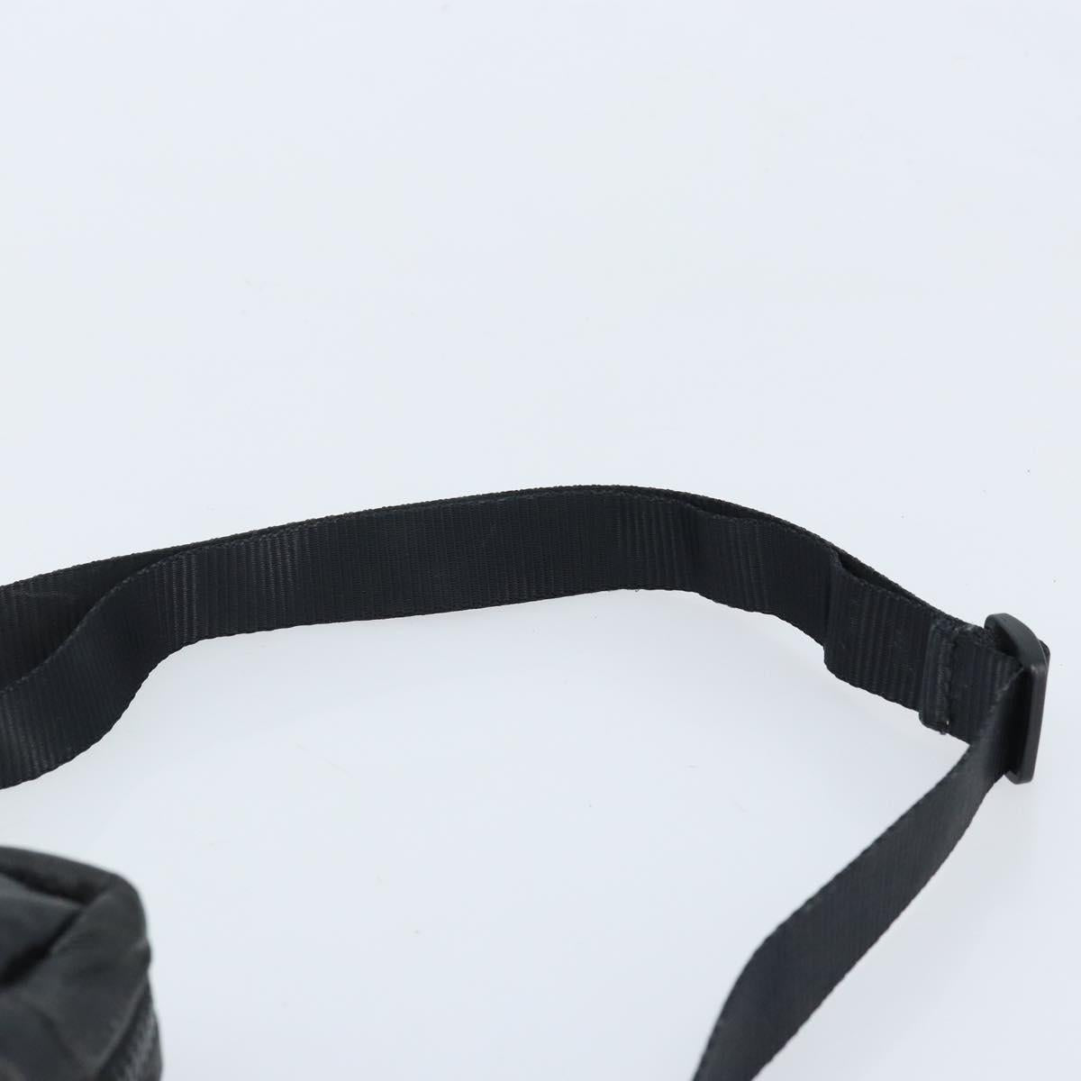 CHANEL Shoulder Bag Coated Canvas Black CC Auth bs34014
