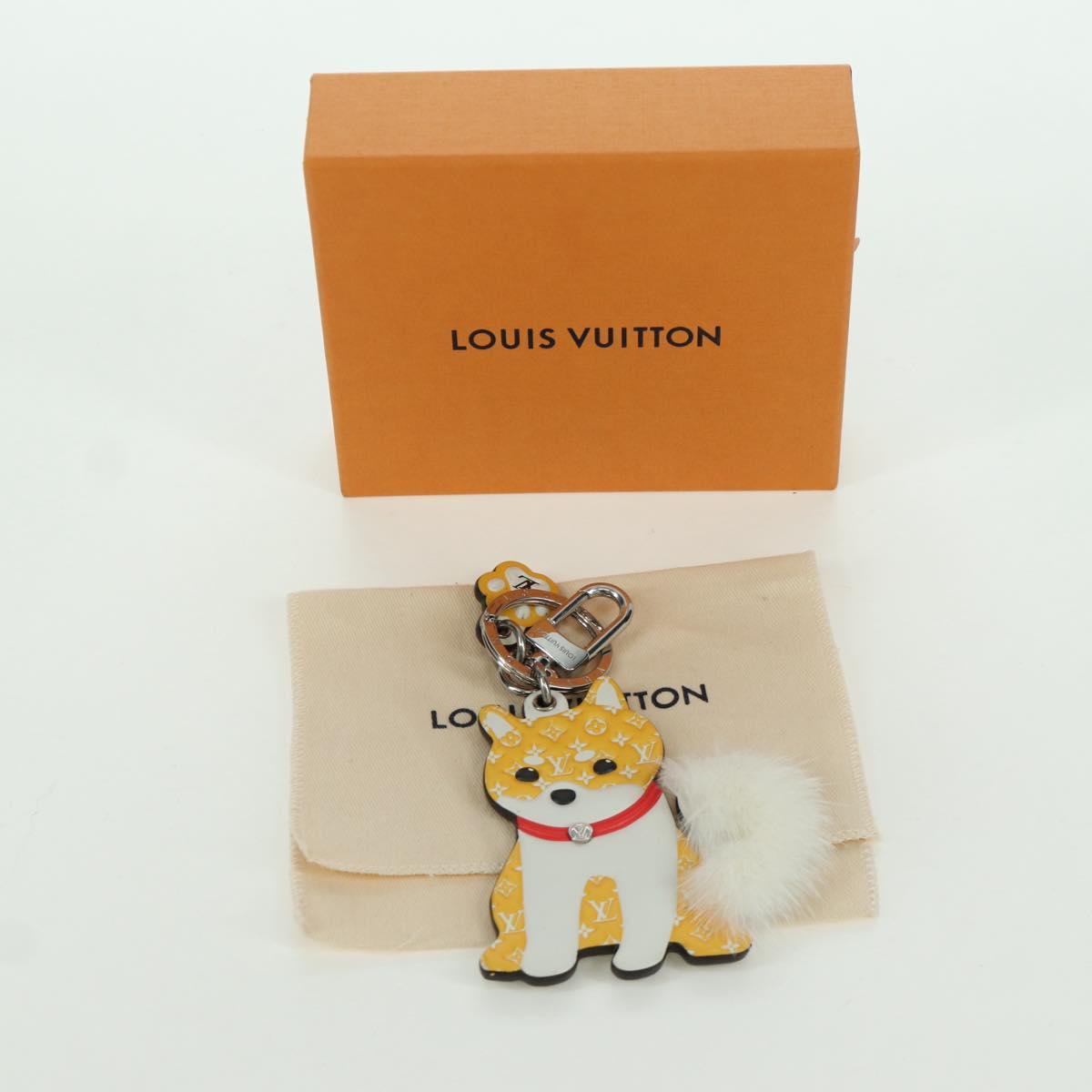 LOUIS VUITTON Monogram Porte Cles LV Shiva Charm Yellow M01199 LV Auth bs34024M