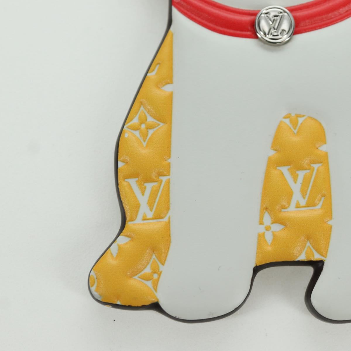 LOUIS VUITTON Monogram Porte Cles LV Shiva Charm Yellow M01199 LV Auth bs34024M