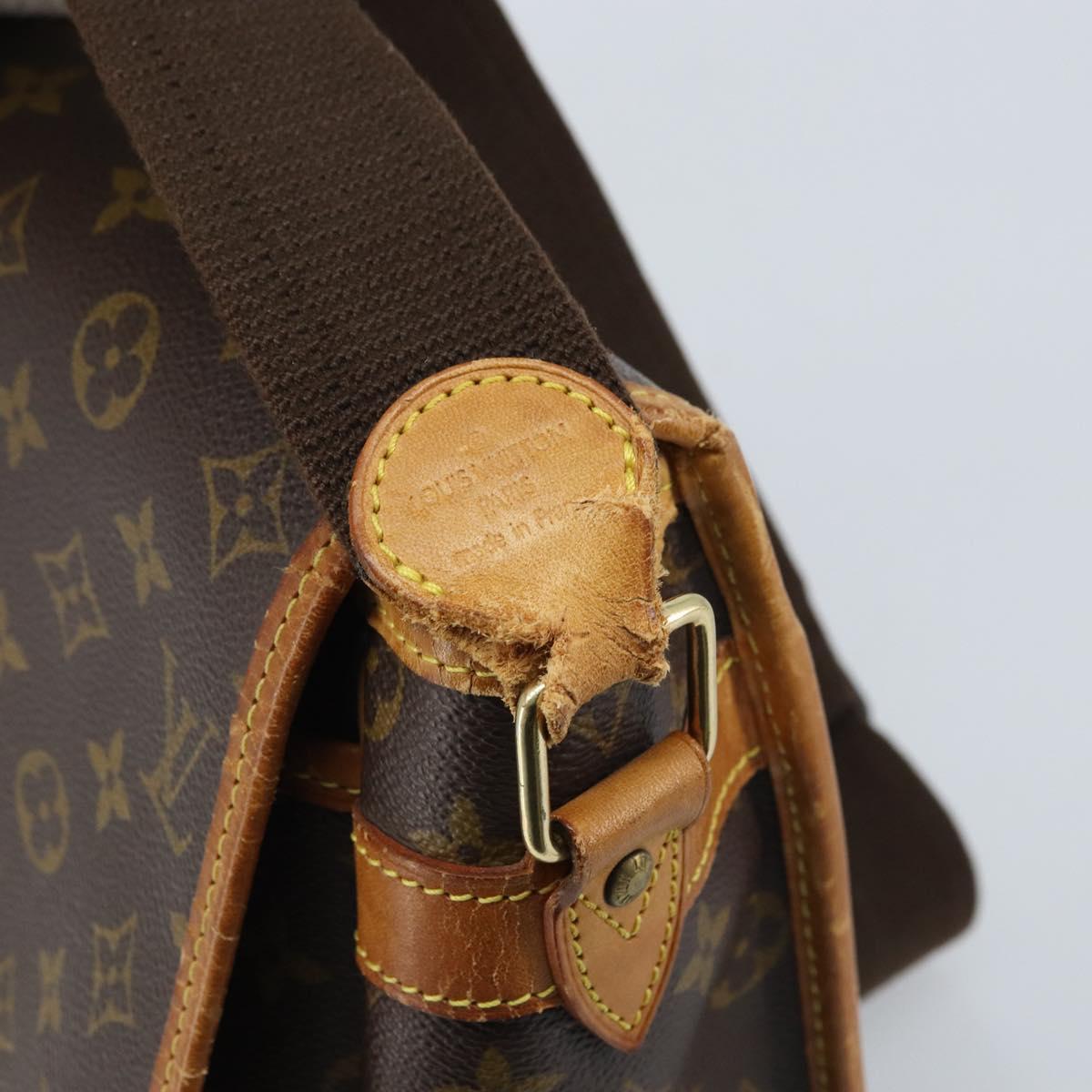 LOUIS VUITTON Monogram Gibeciere GM Shoulder Bag M42246 LV Auth bs34030