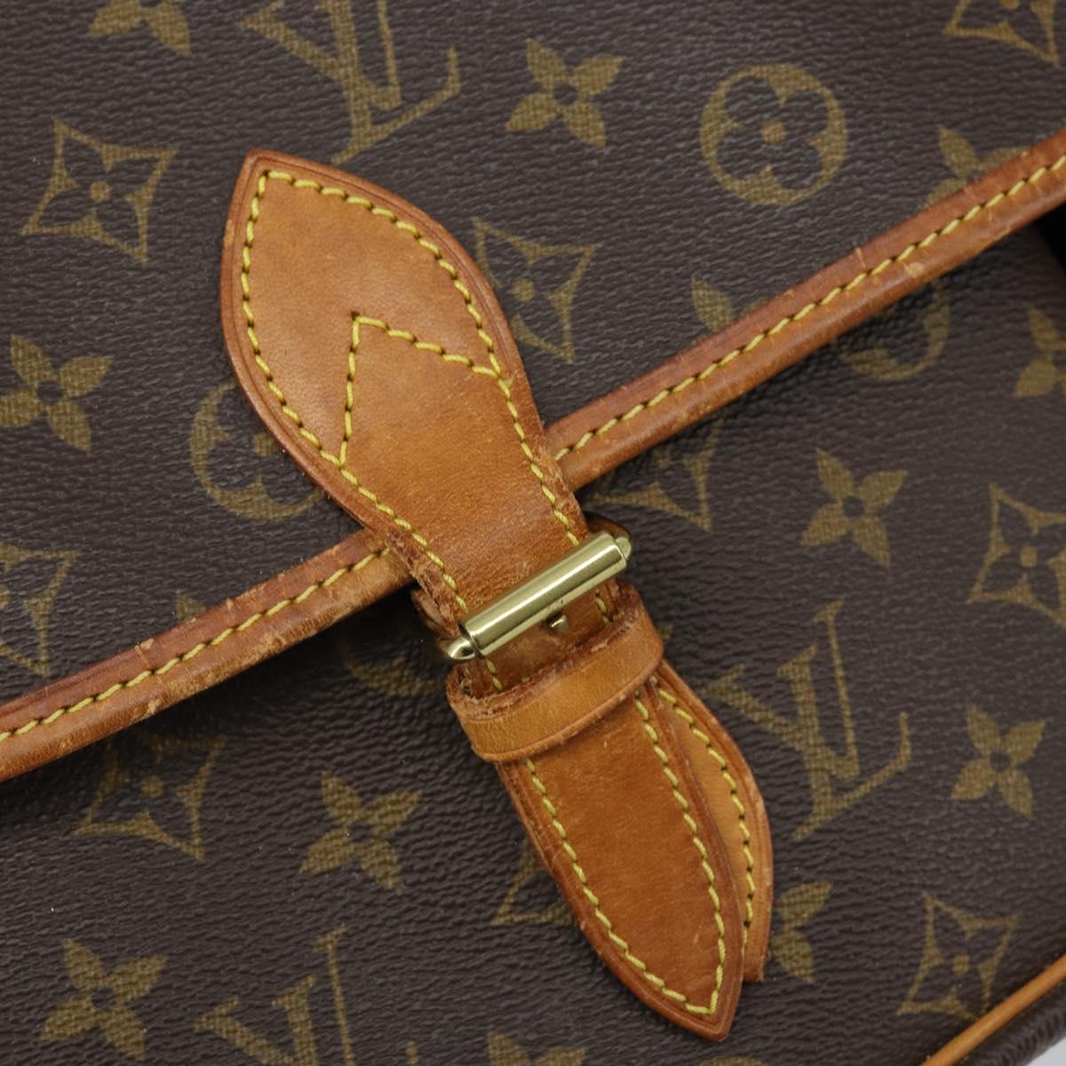 LOUIS VUITTON Monogram Gibeciere GM Shoulder Bag M42246 LV Auth bs34030