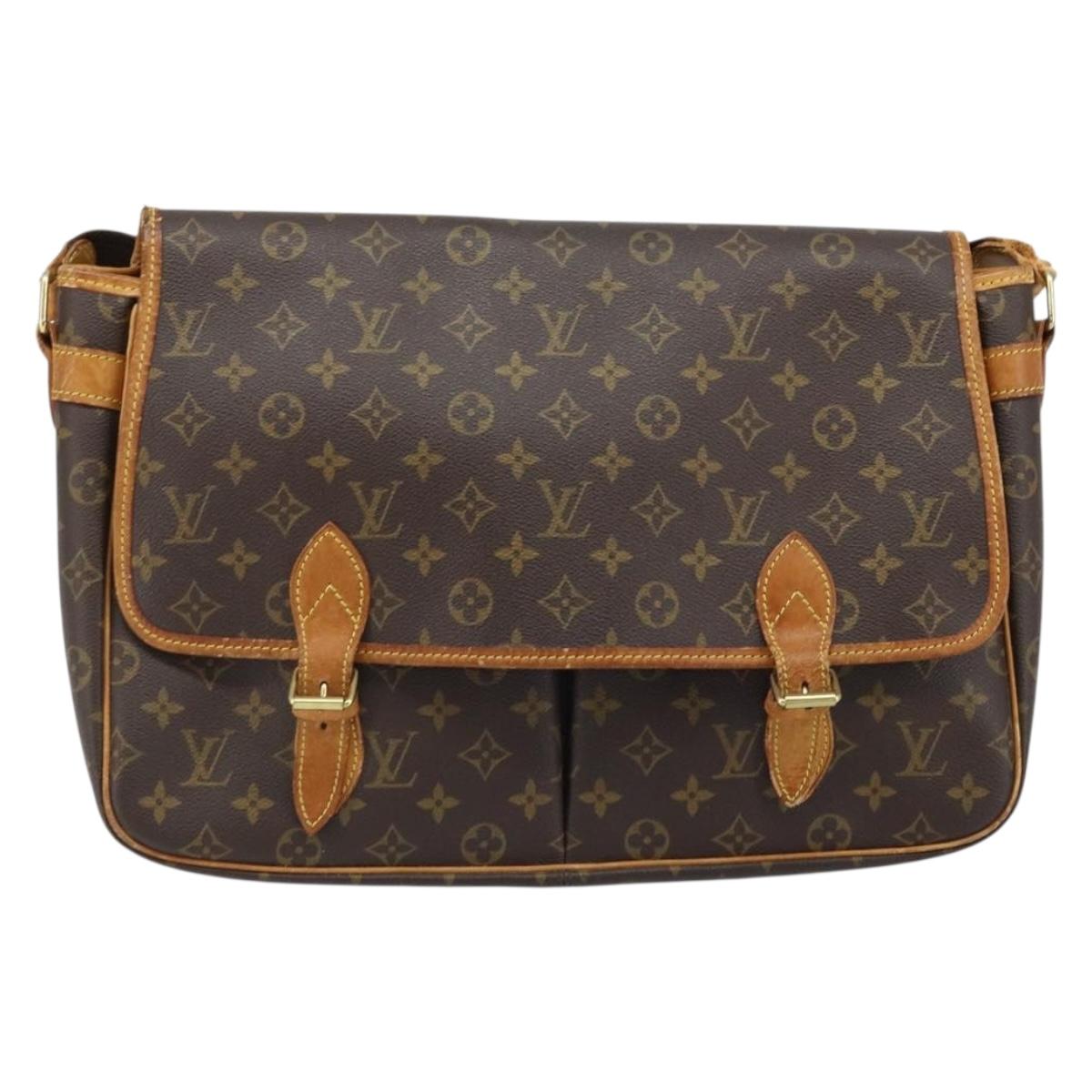 LOUIS VUITTON Monogram Gibeciere GM Shoulder Bag M42246 LV Auth bs34030
