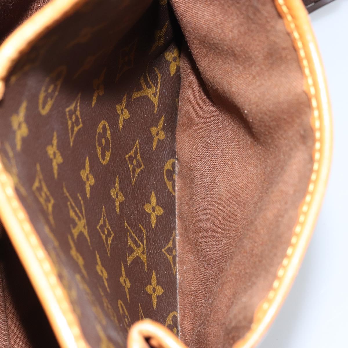 LOUIS VUITTON Monogram Gibeciere GM Shoulder Bag M42246 LV Auth bs34030
